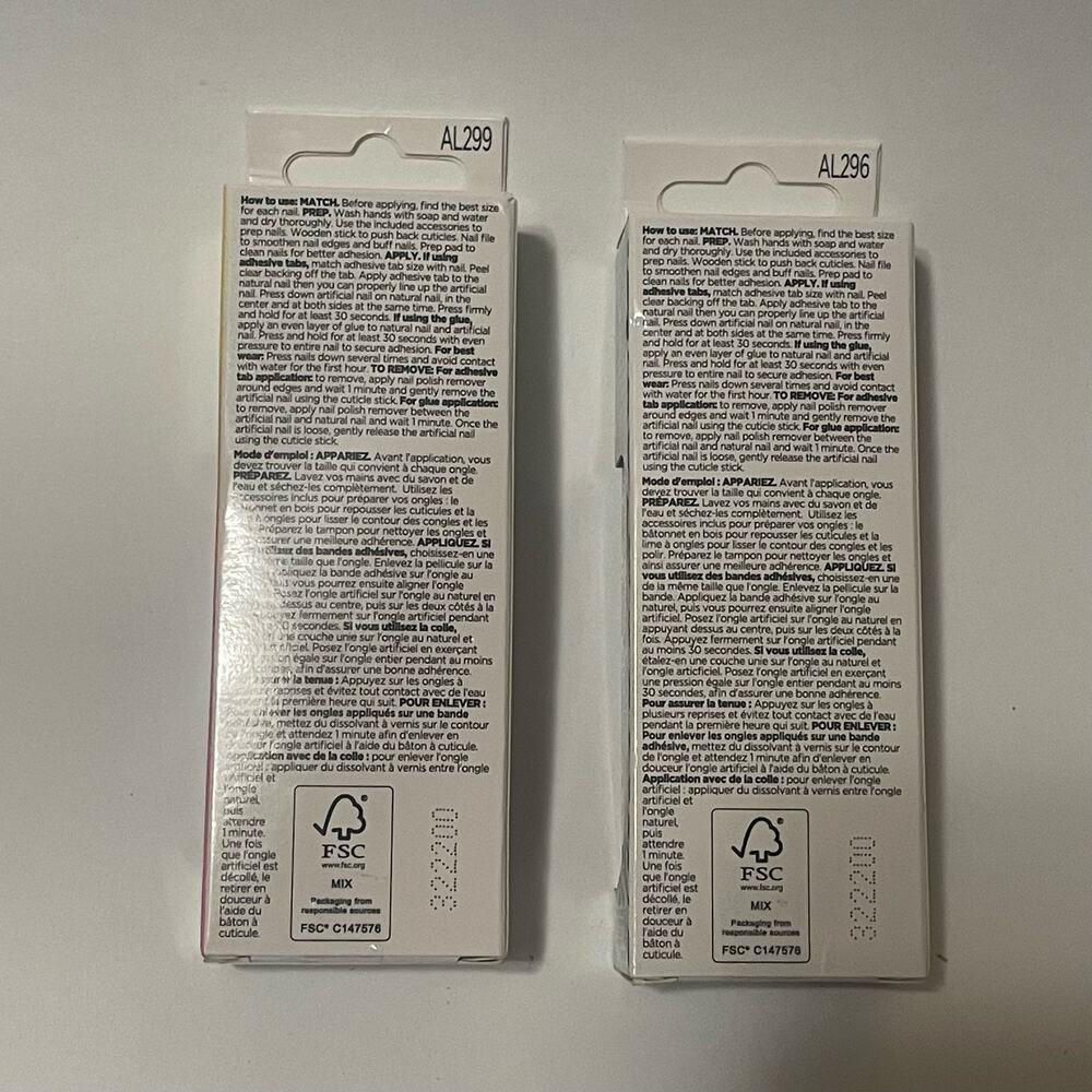 2 NEW IN BOX DVF Target Sally Hansen patterned fake nails almond shape 2 boxes - Picture 3 of 4